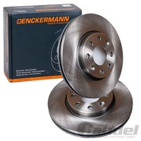 2X Denckermann Bremsscheiben 257Mm BelÜFtet Vorne Passend FüR Fiat Grande Punto
