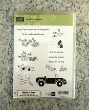 Stampin Up Road to Happiness Mounted Rubber Stamp Set, Special Occasions