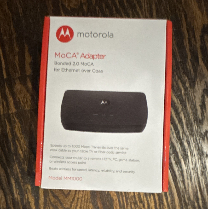 Motorola MM1000 Bonded 2.0 MoCA Adapter Ethernet Over Coax MM1000