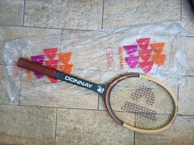 Racchetta tennis vintage Donnay Borg Champion Made Belgium + custodia originale - Photo 1/4