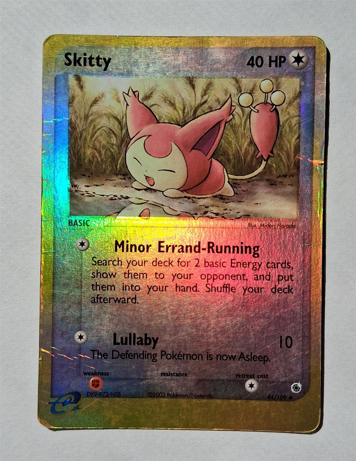 Pokemon - Skitty - Ruby & Sapphire 44/109 - Reverse Holo - creased