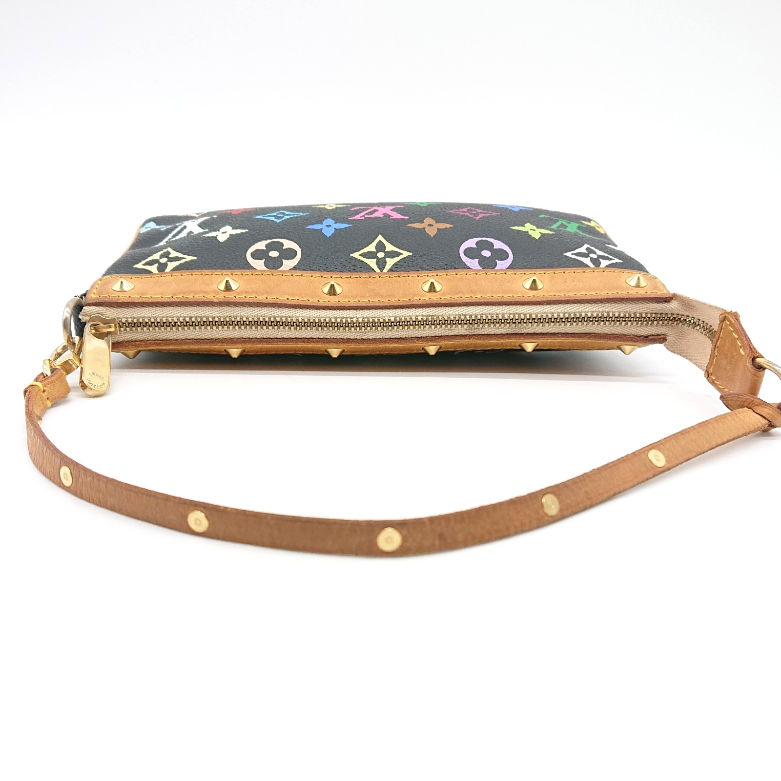 LOUIS VUITTON Multicolor Pochette Accessoires Pouch Black Monogram M92648 SL1003