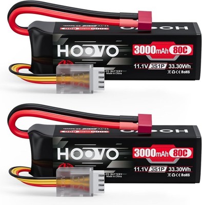 3S Lipo Battery 11.1V 3000mAh 80C RC Battery Pack Softcase with Dean T Plug