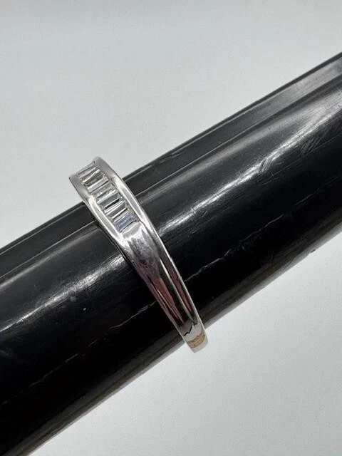 Alianza de boda unisex SJD de plata de ley 925 circonitas Foto 3 de 4