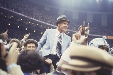 Football Super Bowl XII Dallas Cowboys coach Tom Landry victorious- Old Photo