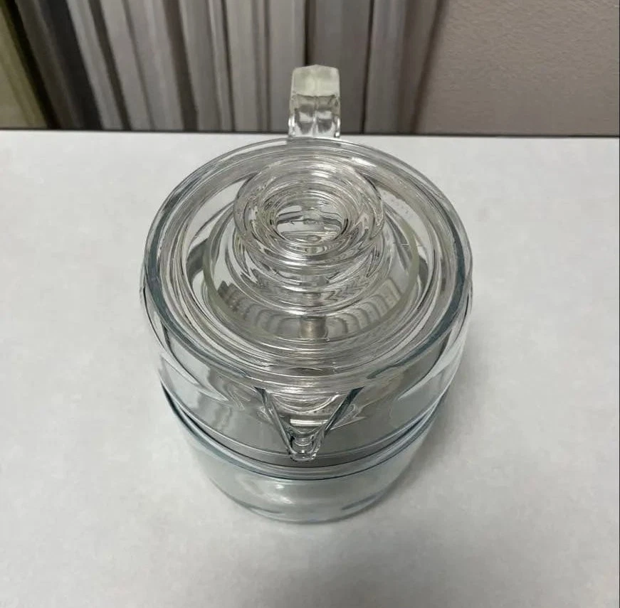 Vintage Pyrex 6 Cup Glass Percolator Stove Top Coffee Pot USA 1970s - Image 2 of 4