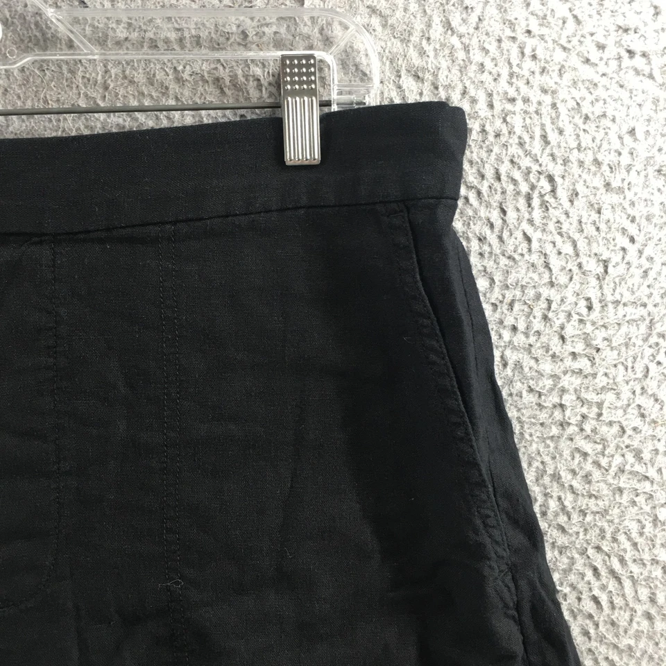 Pantalones Cortos Informales Banana Republic Para Mujer L (Actual 34X5) Negros Tiro Alto Pull On Foto 3 de 4