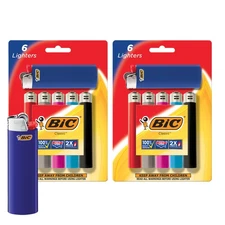 BIC Classic Lighters, Assorted Colors, 12-Pack of Lighters (Packaging May Vary)