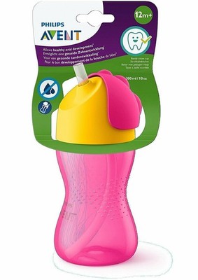 Philips Avent My Bendy Straw Cup, Pack of 1, 300ml/10Oz/12M+, Assorted Color