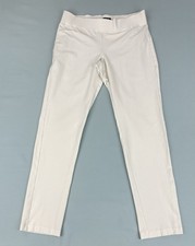 Eileen Fisher Women  s Pull On Straight Leg Pants Stretch Crepe Ivory Size S