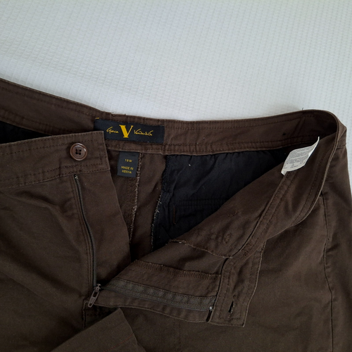 Gloria Vanderbilt Women's Pants Dark Brown Size 18W Ins 29" High Rise Stretch - Picture 7 of 17