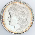 *1886 O MORGAN DOLLAR* *RARE DATE* *RAINBOW RIM TONING* NR #CVIP44