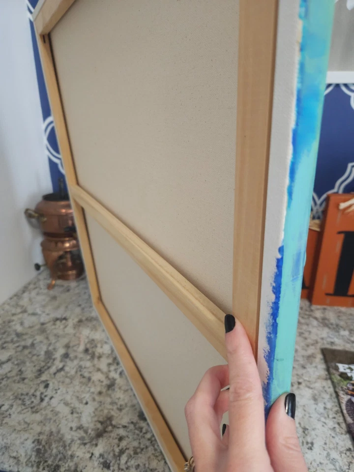 24 x 24 оригинальный холст экспрессионизм абстрактная живопись, акриловый оригинальный дом - Изображение 4 из 4