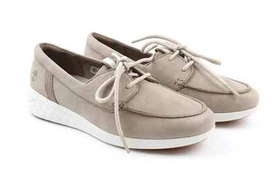 Timberland A2G71 Femmes Slip On Chaussures EU37.5 UK4.5 Greenstride Cuir Amande - Photo 1/4