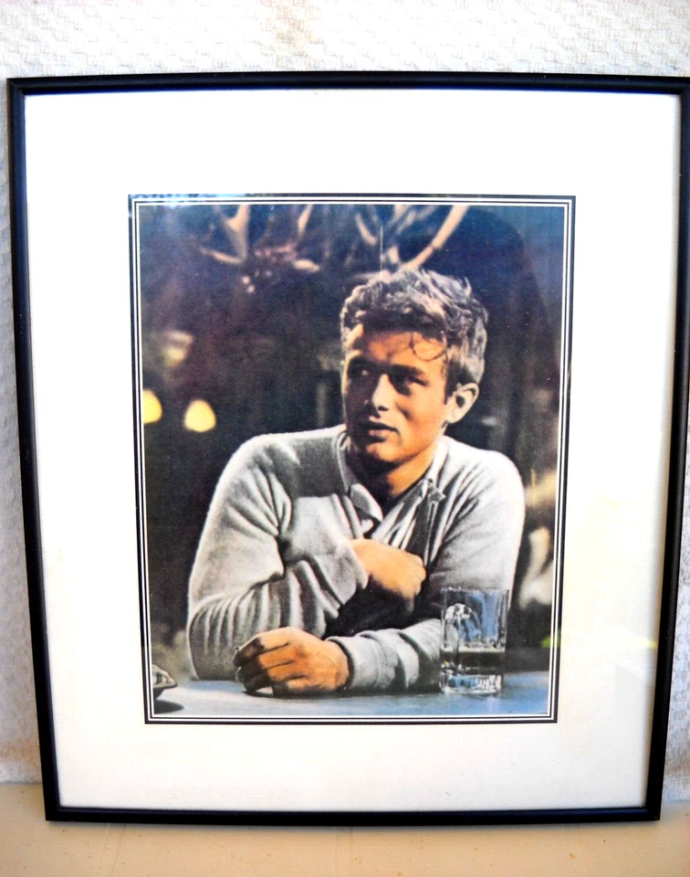 **FRAMED JAMES DEAN COLOUR PRINT 29cmx25cm & VIDEOTAPE JAMES DEAN THE REBEL** - Image 2 of 4
