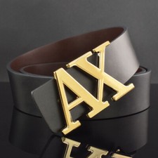 High Quality Men's Belt letter slide buckle luxury brand genuine leather designe