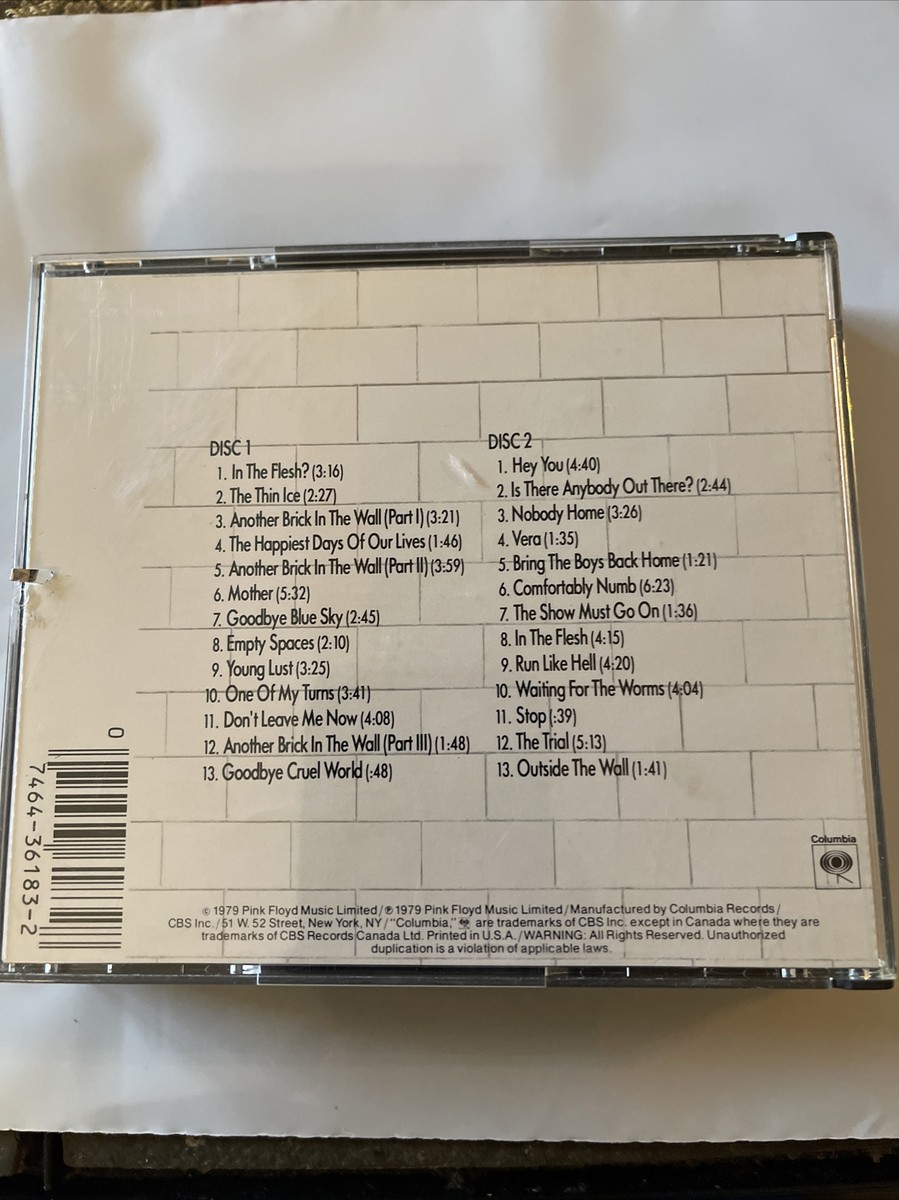 Pink Floyd - The Wall (CD 2 Disc Set) W/Booklet. | eBay