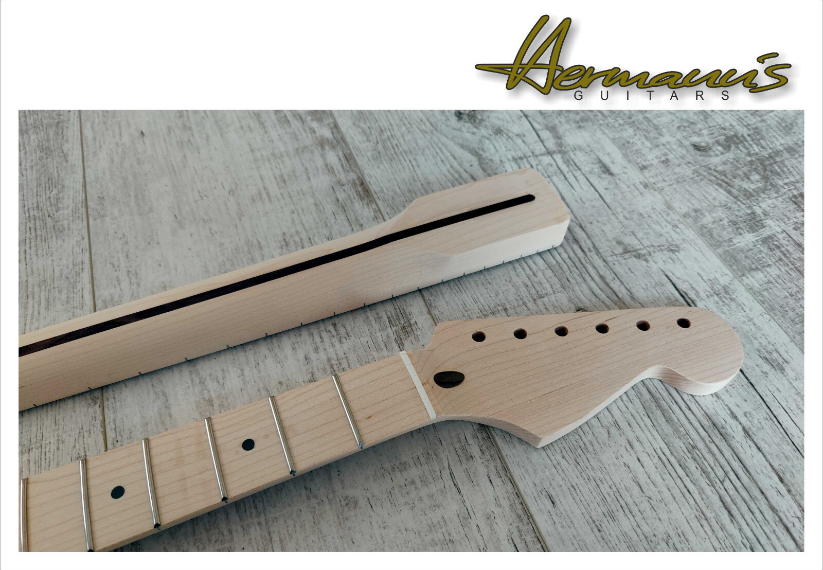 ST One Piece Canadian Maple Replacement Neck, Unfinished, 21 Frets