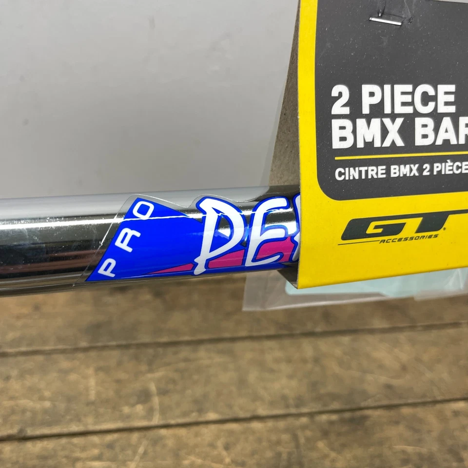 Manillar GT Pro Performer BMX cromado para BMX de la vieja escuela barra de estilo libre 2 piezas A6 Foto 2 de 4