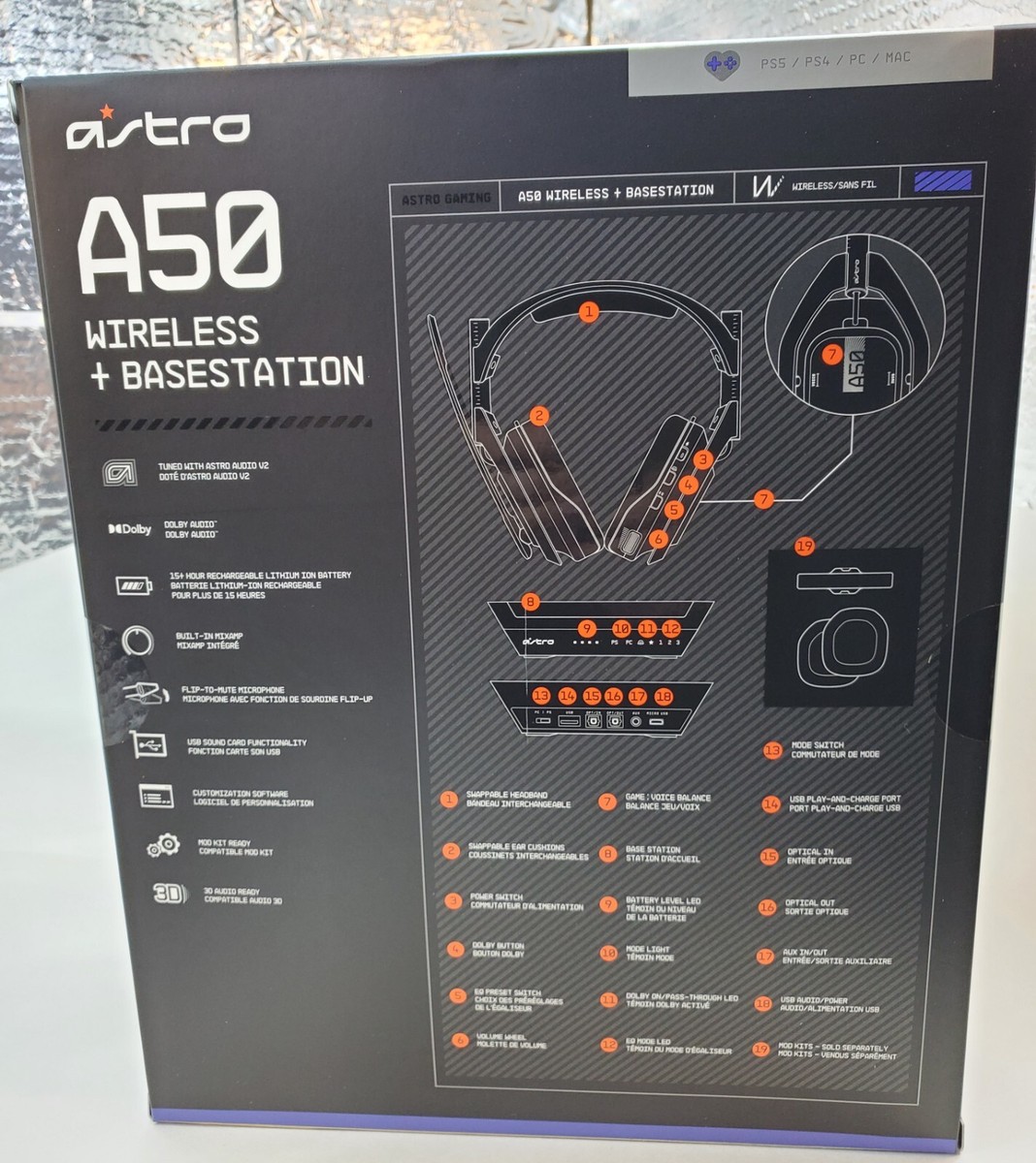 ASTRO Gaming A50 Wireless Headset + Base Station Compatible ASTRO Gaming A50 Wireless Headset + Base Station Compatible