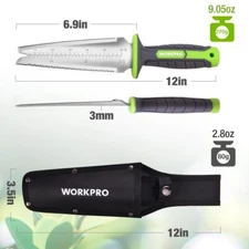 WORKPRO Hori Hori Garden Knife 7" Stainless Steel Blade with Cutting Edge New