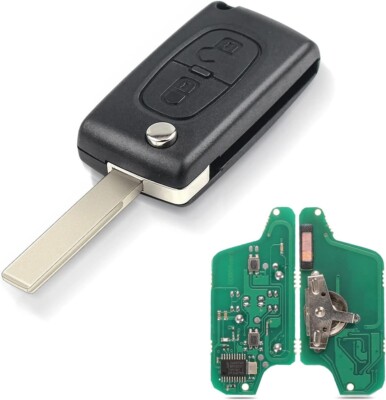 Clé 2 Boutons Peugeot 207 307 308 Électronique Pour Clé 2 Boutons