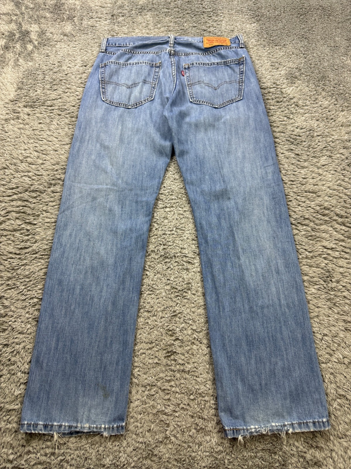 Levis 505 Jeans Men 32x30 Regular Fit Straight Leg Medium Wash Workwear Denim