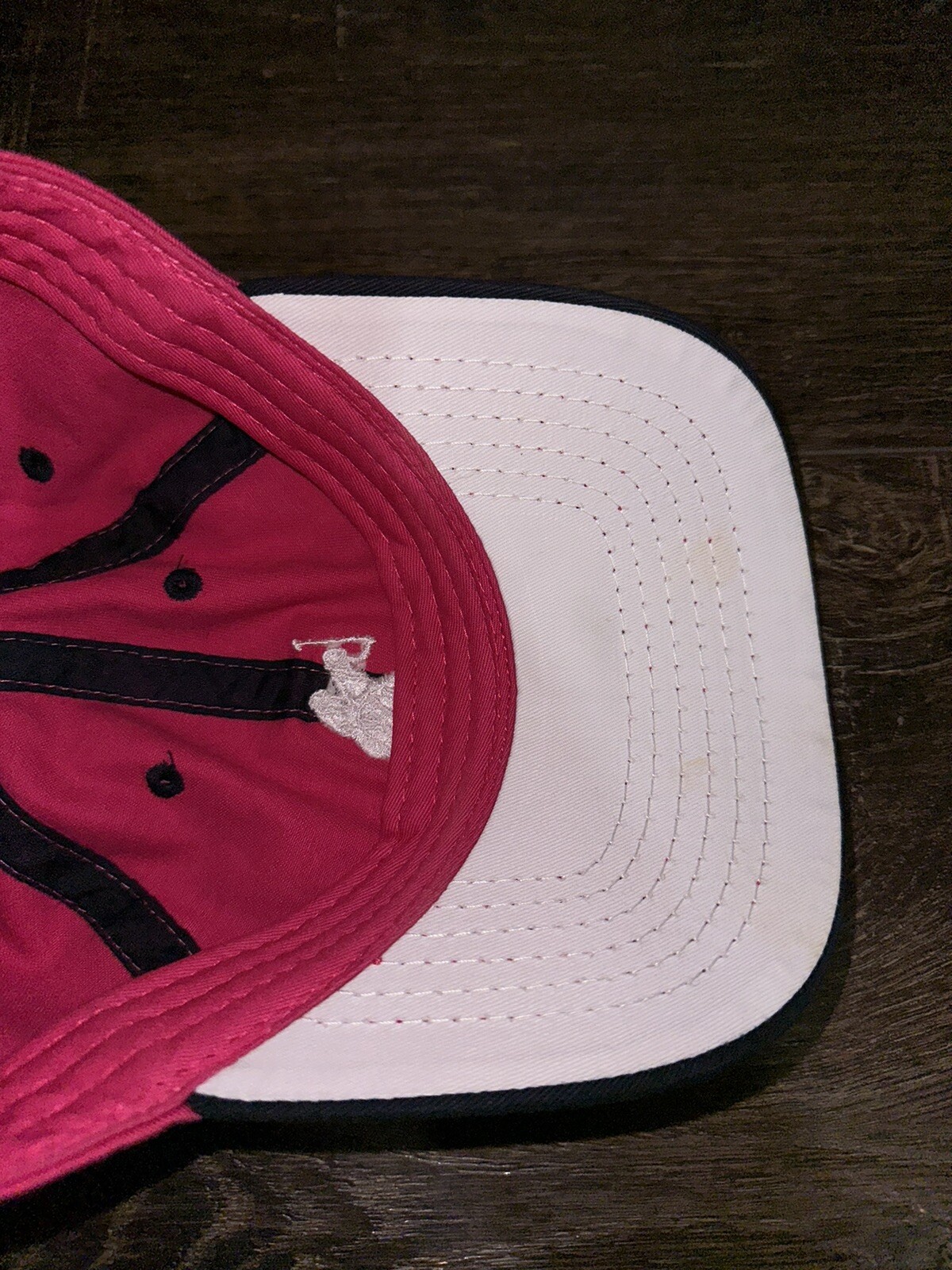 US Polo Assn cappello berretto donna cinturino schiena rosa blu baseball papà berretto pony OTTIMO
