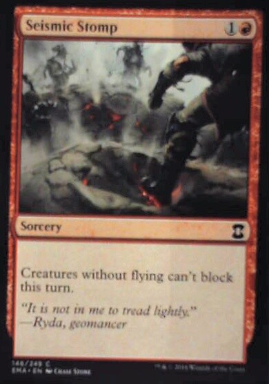 Magic The Gathering – Seismic Stomp Card (146/249) From Eternal Masters Set, Red Sorcery Common - View #11