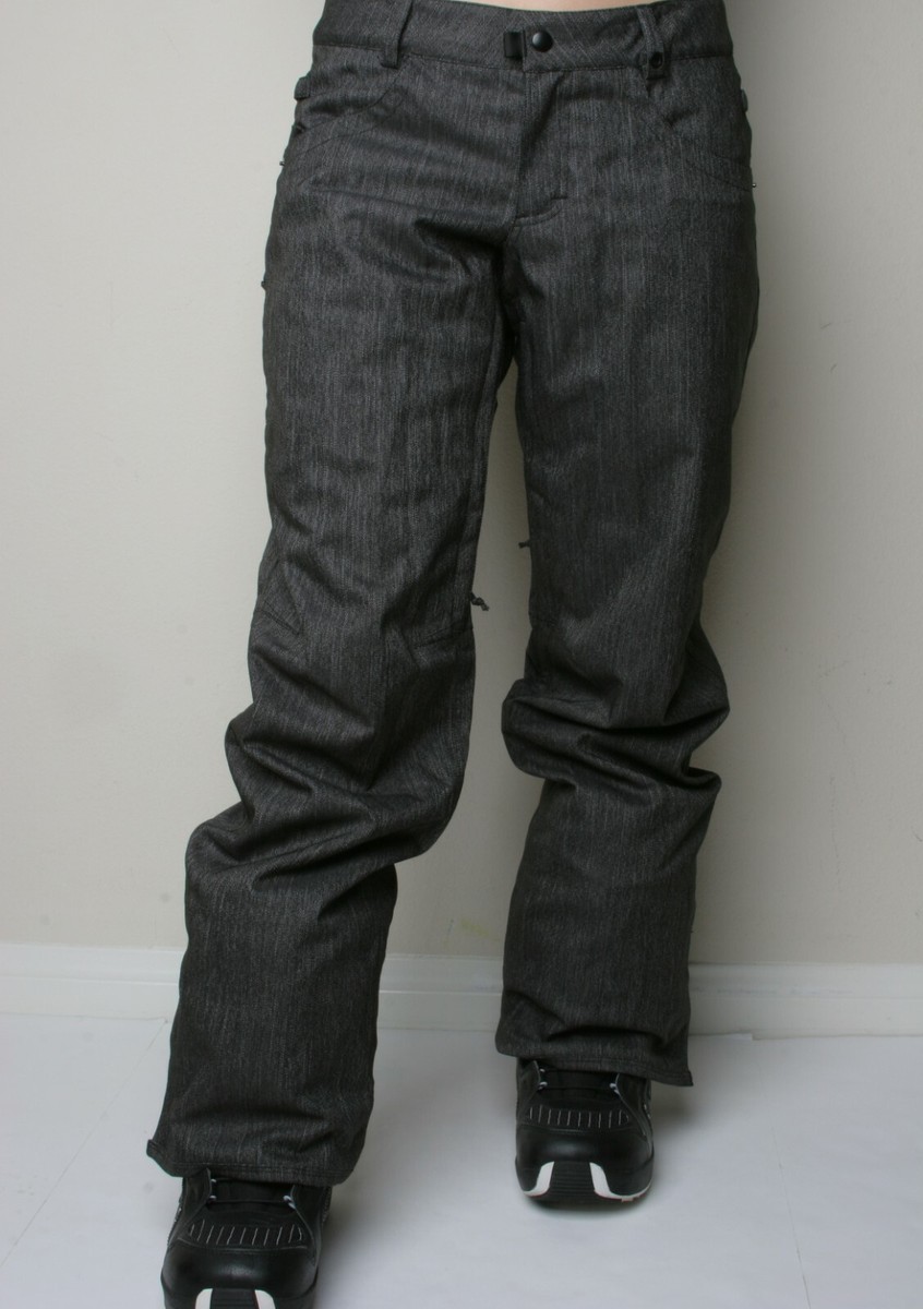 686 Women Patron Insulated Snowboard Pant (S) Black Denim L8W407