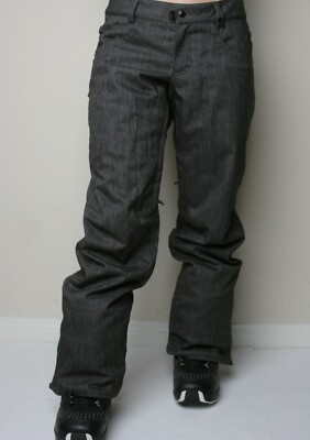 686 Women Patron Insulated Snowboard Pant (S) Black Denim L8W407-BLKDENIM 