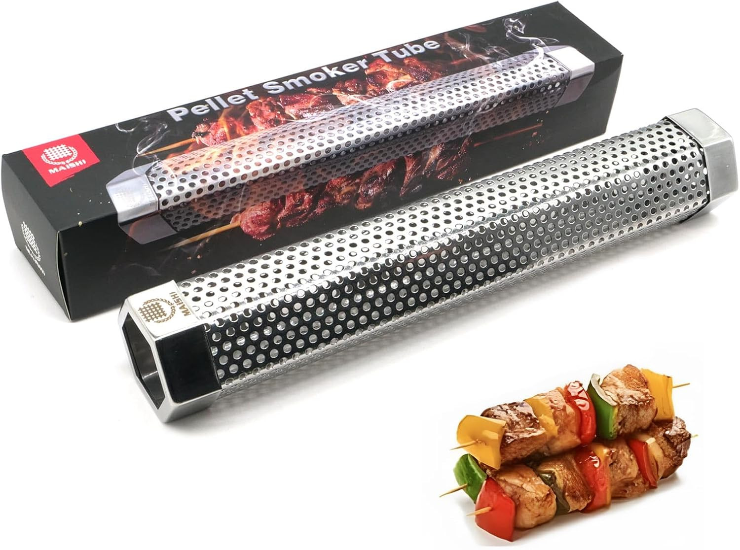 12-Inch Pellet Smoker Tube, Food Grade 304 Stainless Steel for Hot or Cold Smoki