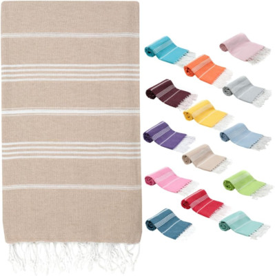 Park & Oz Turkish Beach Towel   Oversized 100% Cotton, Quick-Dry, Absorbent, San