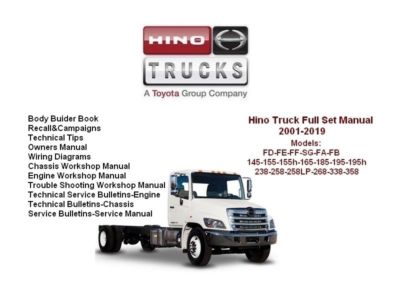 2001-2019 HINO - Model 145 165 185 238 258 LP 268 338 Workshop