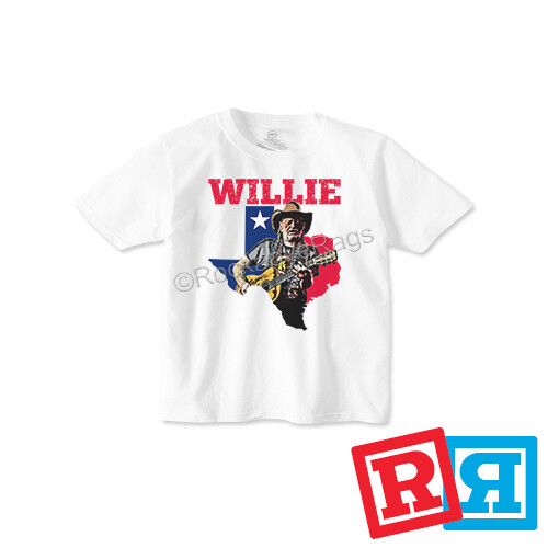 Willie Nelson Texas T-Shirt Cotton Crew Top Boys Toddler White