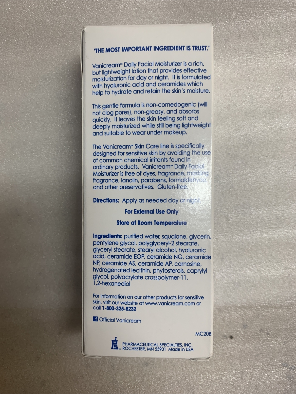 vanicream hyaluronic acid