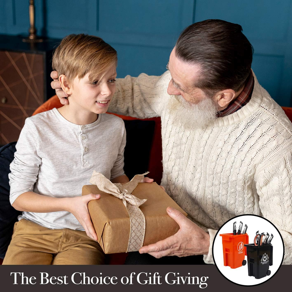 Wiosi Mini Garbage Trash Pen Holder for Desk and Tiny Recycle Bin