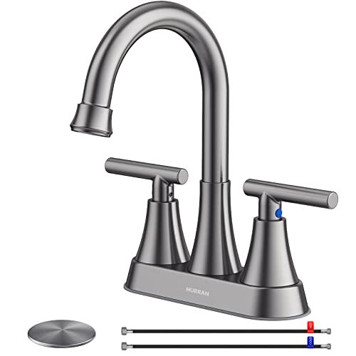 For Sink 3 Hole, Hurran 4 Inch Brushed  Assorted Colors
