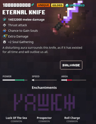 Minecraft Dungeons -Eternal Knife Unique Gilded (Xbox)(PS4)(Switch)(PC)
