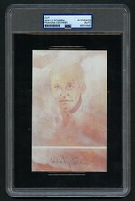 Wally Schirra d2007 signed autograph 4x6 cut Project Mercury Astronaut PSA Slab