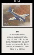 USA3 #3916 MNH Boeing 247 Aviation