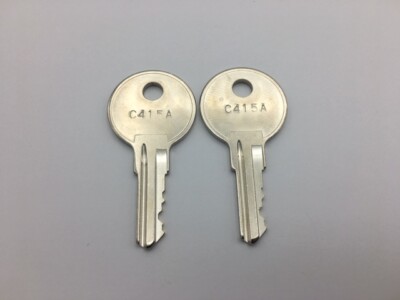2 - C415A Key Replacement Cabinet Drawer Lock Brass Keys fit CompX National Rowe