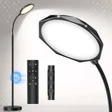 18W LED Floor Lamp Eye Caring Touch Control Stepless Dimmable Remote 360 Goos...