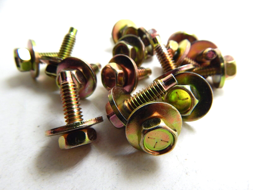 25-Pack Of 1/4-20 X 1.25" Black Body Washer Bolts For Dirt Modified & Racing
