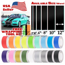 Matte Color Racing Stripes Vinyl Wrap Decals For Audi A4 Stripe 25FT / 50FT Long