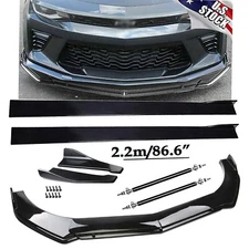Front Bumper Lip Spoiler Chin Splitter Glossy Black For Ford Edge 2007-2021 Body