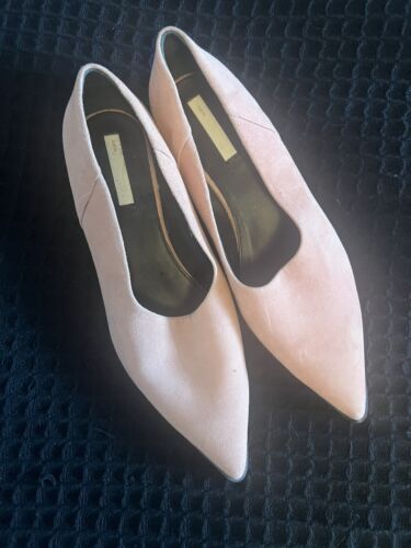NUEVO H&M Zapato de Tacón de Gatito Sin Cordones Cuero Gatito Gatito de Calidad Premium Talla 6/39 - Imagen 4 de 6