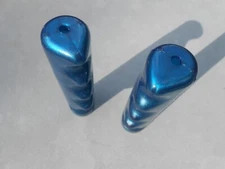 Hunt Wilde Blue Sparkle Bicycle Grips Metallic Glitter 4 11/16ths Vintage Blue