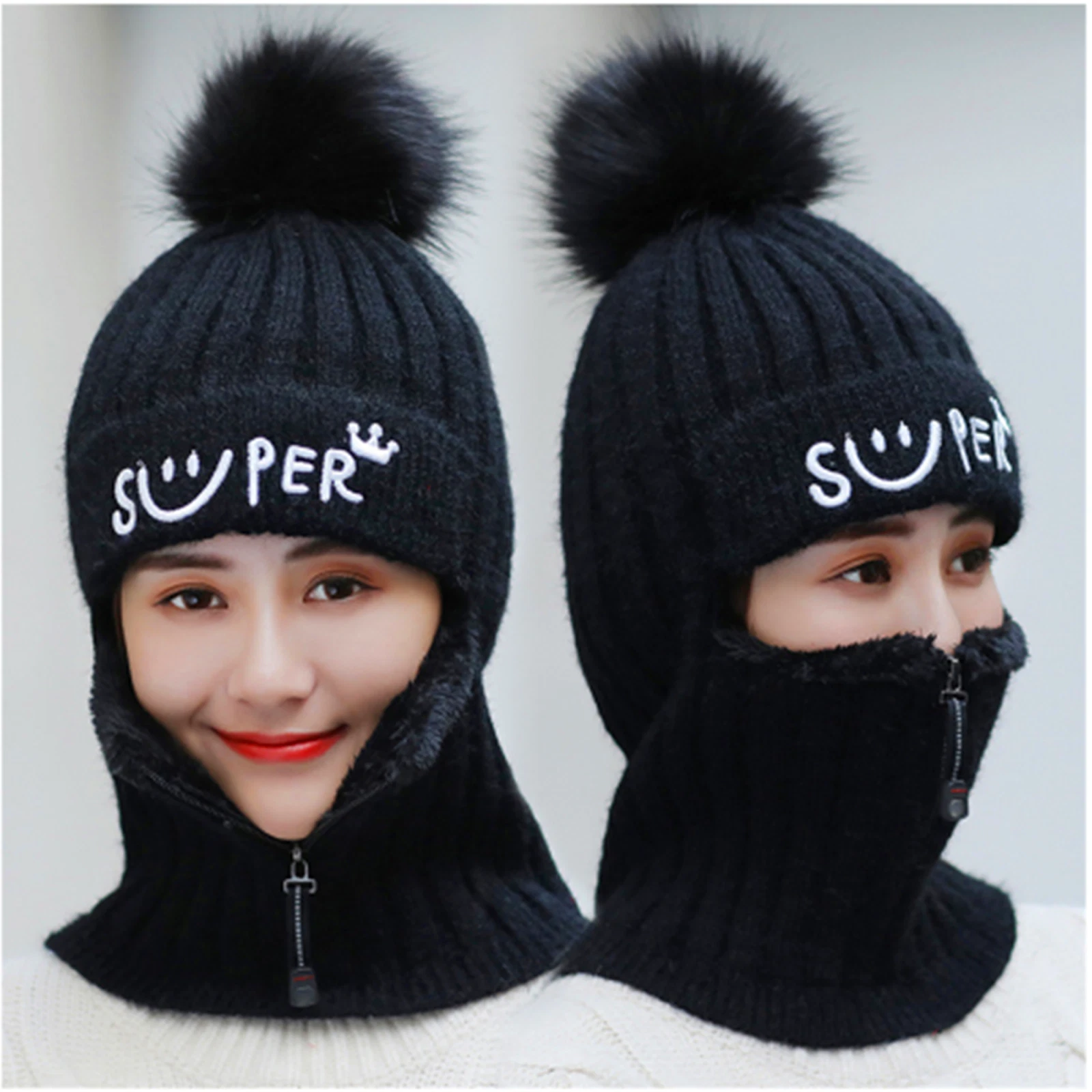 wholesale Bulk lot of 20pcs winter hats beanies with face,neck,cover NEW Resale