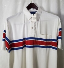 Towncraft Polo Chest Stripe JC Penney NOS Short Sleeved Large Vintage NWT